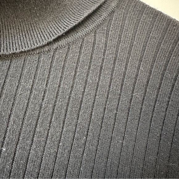 Talbots Black Ribbed Knit Turtleneck Sweater Long Sleeve, 2X - Picture 9 of 9